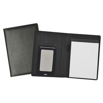 A5 Leatherette Padfolio w/Smartphone Sleeve