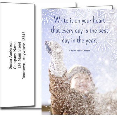 New Year Greeting Cards w/Imprinted Envelopes (5"x7")