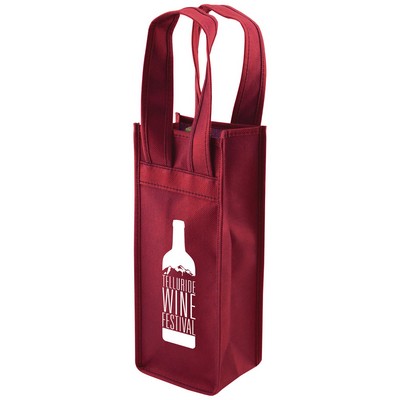 Premium Non-Woven Polypropylene 1-Bottle Tote Bag (4.5"x3.5"x11")