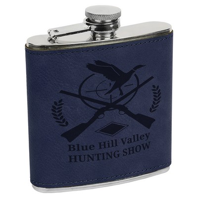 Leatherette Flask (Blue)