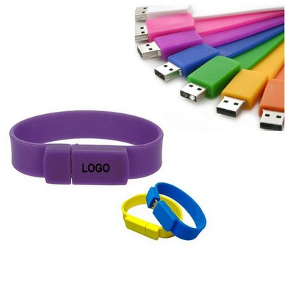2 GB USB Flash Drive Silicone Bracelet