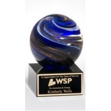 Blue Marble Crystal Globe