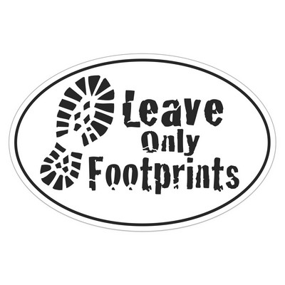 Oval Sticker | 4" x 6"| White Vinyl | Ultra Removable Adh Back | Screen