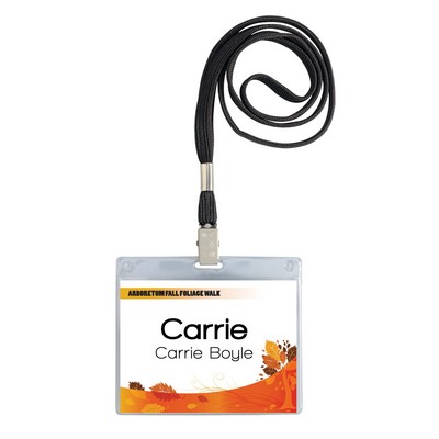 4" x 3" Budget2 Flat Name Tag Combo