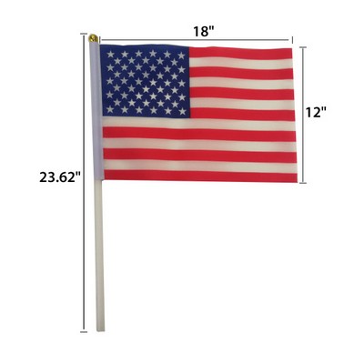 18"x12" Double side Custom Hand Flags