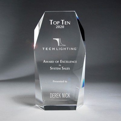 Bold Clear Crystal Wedge (Large)