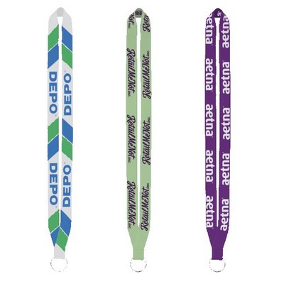 IMPORT Rush 3/4" Dye-Sublimated Lanyard Sewn Silver Metal Split-Ring