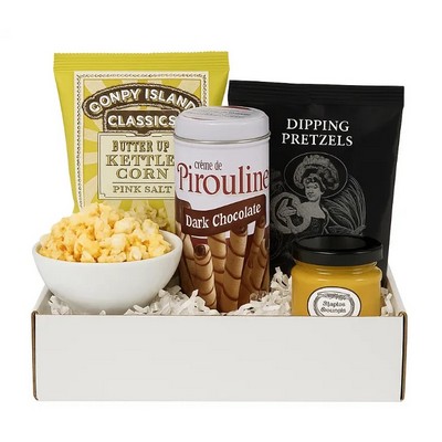 Gourmet Snack Box with Pretzels, Mustard & Sweets