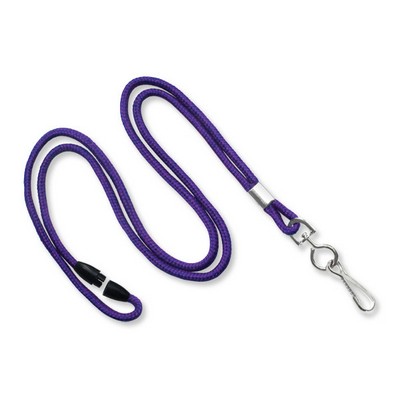1/8" Breakaway Blank Lanyard w/Swivel Hook (Purple)