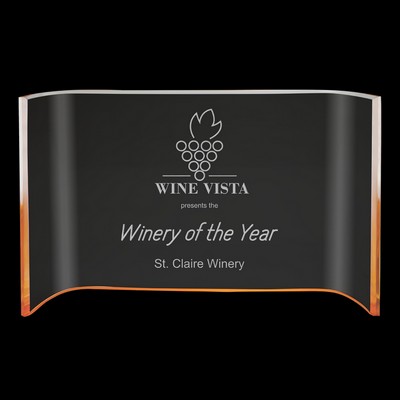 Gold Acrylic Crescent Award (4"x6")