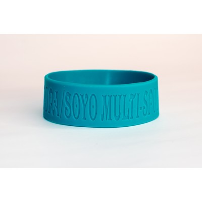 1" Debossed Silicone Wristband