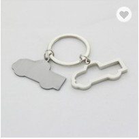 Metal Double Truck Shaped Keychain