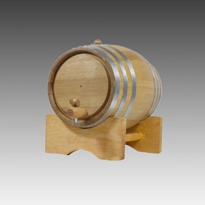 Oak Wood Barrel with Hoops