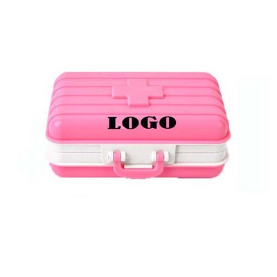 6-Section Travel Pill Organizer Luggage Design