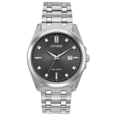 Citizen® Men's Eco-Drive Corso Stainless Steel Watch w/Gray Dial