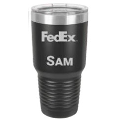 30 Oz. Polar Camel Black Ring Neck Vacuum Insulated Tumbler w/Lid