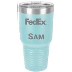 30 Oz. Polar Camel Light Blue Ring Neck Vacuum Insulated Tumbler w/Clear Lid