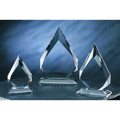 Diamond Award optical crystal award/trophy.10"H