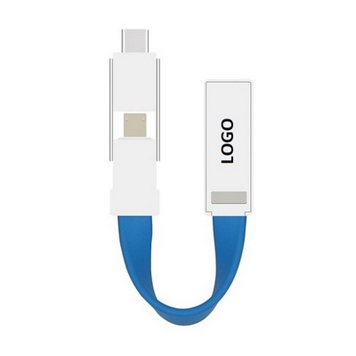 USB Magnetic Key Chain 3" 1 Data Cable