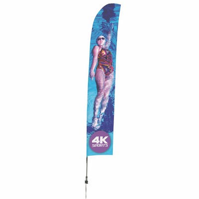 17' Streamline Blade Sail Sign Flag, 1-Sided, Ground Spike
