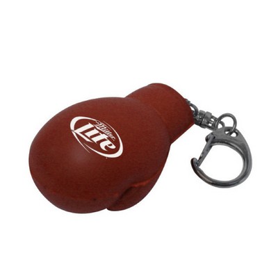 3"x2"x2" Black Promotional Boxing Glove Keychain