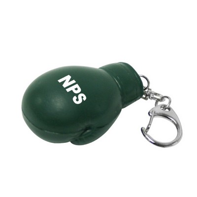 3"x2"x2" Black Promotional Boxing Glove Keychain