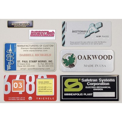 Embossed Metal Name Plates - Custom