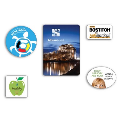 White Poly Roll Stickers - Up to 3"x3"