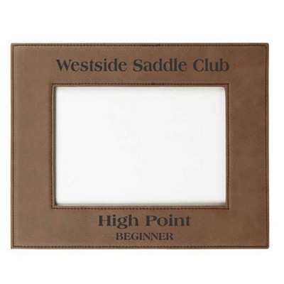 4'' X 6'' Light Brown Leatherette Picture Frame