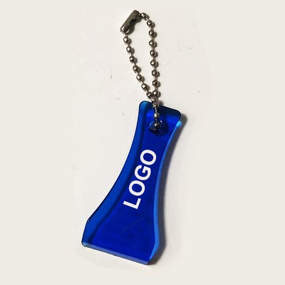 Translucent Lottery Scraper With Bead Chain