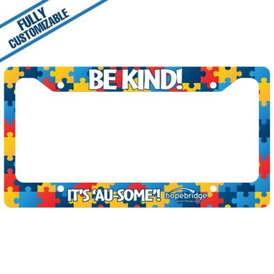 Gloss Full Color Aluminum License Plate Cover (12.21" x 6.46")