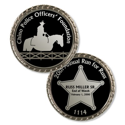 1.75" Rope Edge Silver Coin