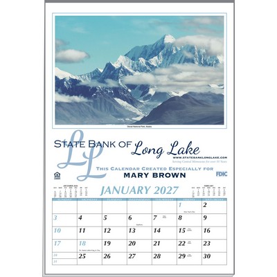 Scenic Treasures Executive 12 Sheet Calendar w/Full-Color Imprint