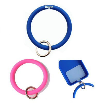 Ring Silicone Bracelet Keychain