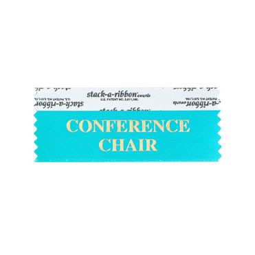 Conference Chair Stk A Rbn Jewel Blue Ribbon Gold Imprin