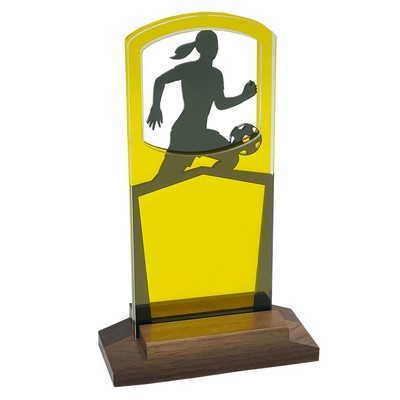 Soccer – Women's Award Natural Wood Base
