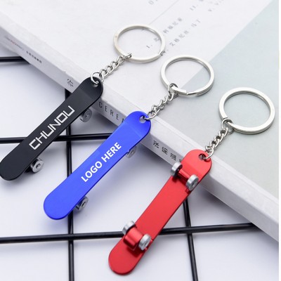 Skateboard Style Bottle Opener w/Key Ring