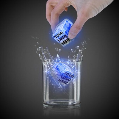 Pad Printed Blue Liquid Activated Light Up Ice Cube