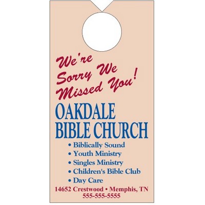 Door Knob Hangers (3 1/2"x 6 3/4") - White Tag Stock