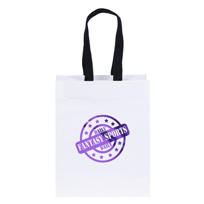 Ash - Woven Handle White Eurototes - Foil Print (7 3/4" x 4 3/4" x 9 3/4")