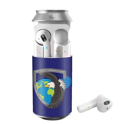 Custom Soda Can Bluetooth Earbuds with Custom Imprint