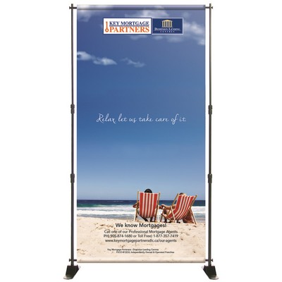 4' W x 8' H Banner Stand -Vinyl