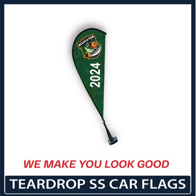 Single Sided Premium Teardrop Car Flag