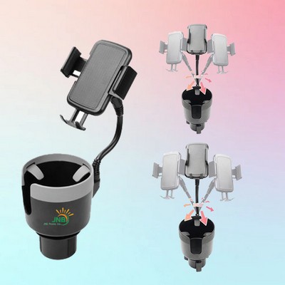 2" 1 Universal 360 Degree Rotation Car Cup Holder Extender with Cell Phone Stand
