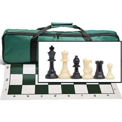 Travel Tournament Chess Set, 20" Board, Chess Bag, 3.75" King