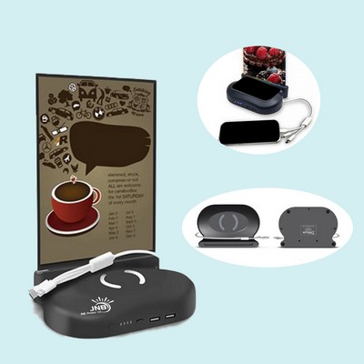 3-in-1 Wireless Charging Power Bank and LED Photo Frame