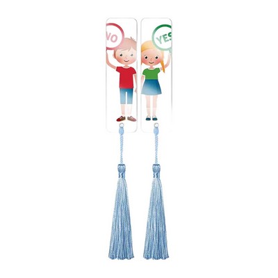 Transparent Acrylic Bookmark With Tassel