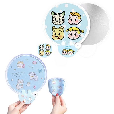 Foldable Round Handheld Summer Cooling Fan