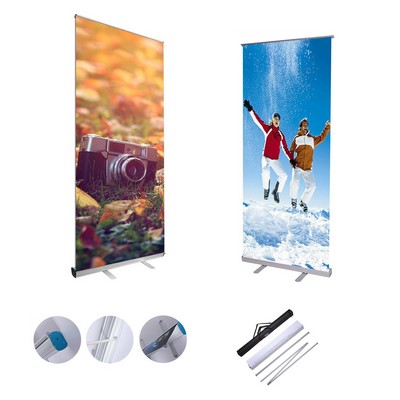 Retractable Banner Stand with 33" x 79" Various Printed