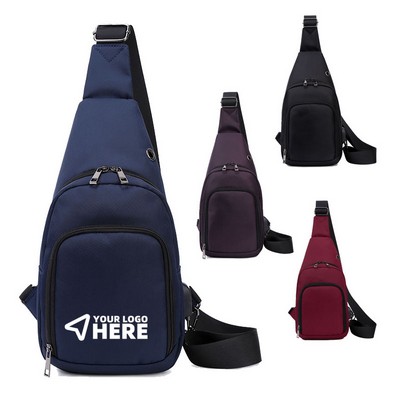 Men's Oxford Cloth Waterproof Chest Bag Sports Shoulder Bag